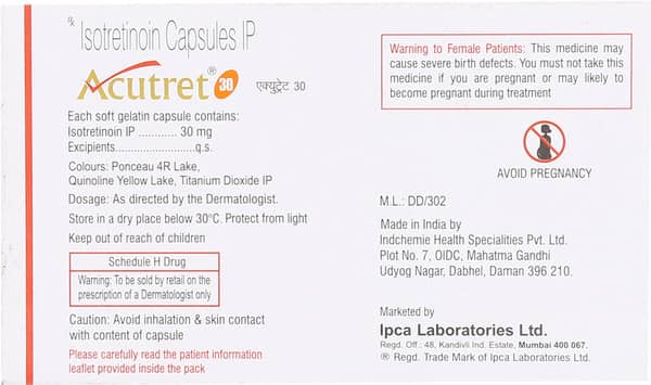 Acutret 30mg Strip Of 10 Capsules