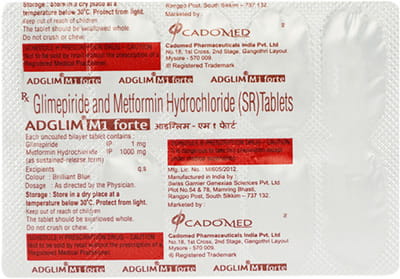 Adglim M1 Forte Strip Of 10 Tablets