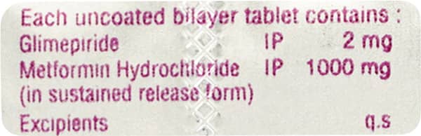 Adglim M2 Forte Strip Of 10 Tablets