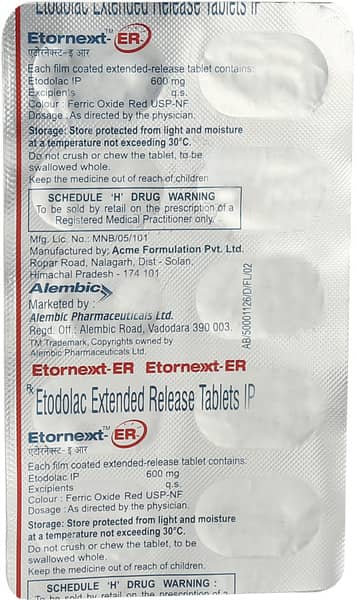 Etornext Er 600mg Strip Of 10 Tablets