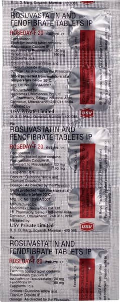 Roseday F 20mg Strip Of 10 Tablets