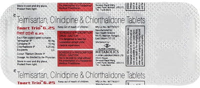 Tsart Trio 6.25mg Strip Of 10 Tablets