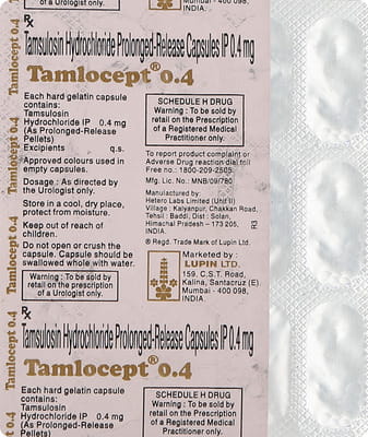 Tamlocept 0.4mg Strip Of 15 Capsules