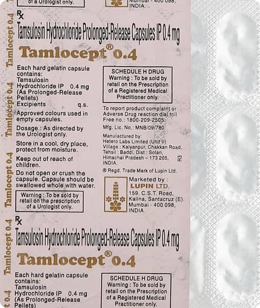 Tamlocept 0.4mg Strip Of 15 Capsules