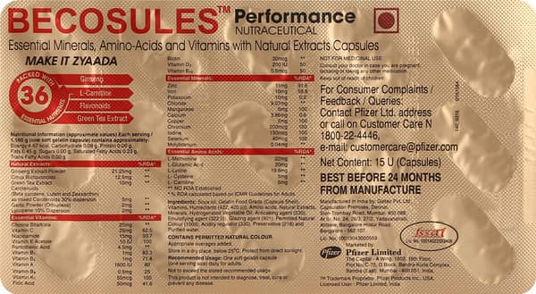 BECOSULES PERFORMANCE CAPSULE