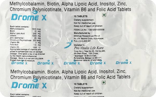 Drome X Strip Of 10 Tablets