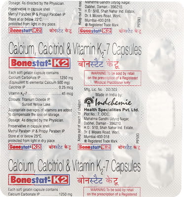Bonestat K2 Strip Of 15 Capsules