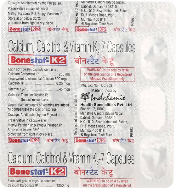 Bonestat K2 Strip Of 15 Capsules