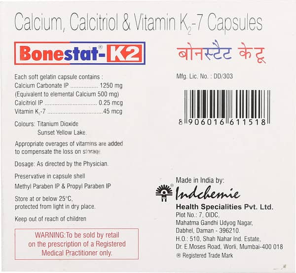 Bonestat K2 Strip Of 15 Capsules