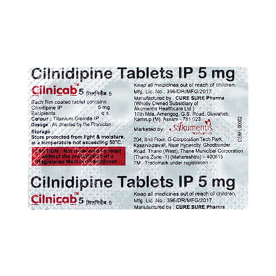 Cilnicab 5mg Strip Of 10 Tablets