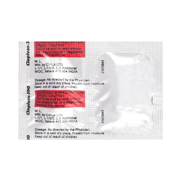 Clopivas 300Mg Strip Of 2 Tablets