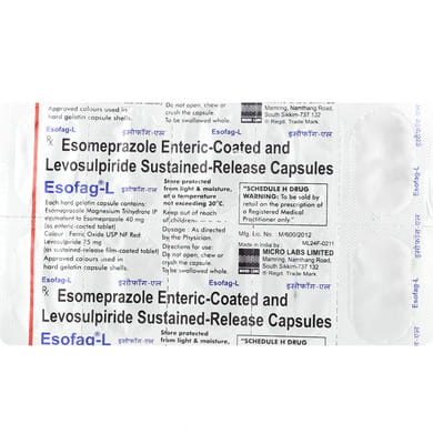 Esofag L Strip Of 10 Capsules