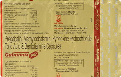 Gabamax Gold Strip Of 10 Capsules