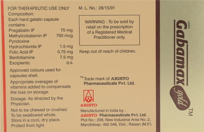 Gabamax Gold Strip Of 10 Capsules