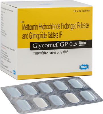 Glycomet Gp 0.5mg Forte Strip Of 10 Tablets