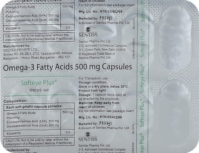 Softeye Plus 500mg Strip Of 10 Capsules