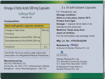 Softeye Plus 500mg Strip Of 10 Capsules