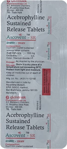 Ascovent 200mg Sr Strip Of 10 Tablets