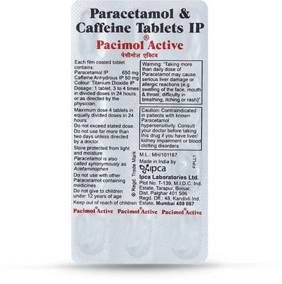 Pacimol Active Strip Of 10 Tablets