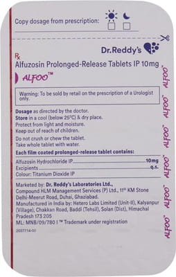 Alfoo 10mg Strip Of 30 Tablets