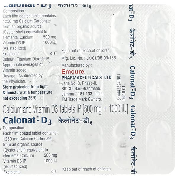 Calonat D3 Strip Of 15 Tablets
