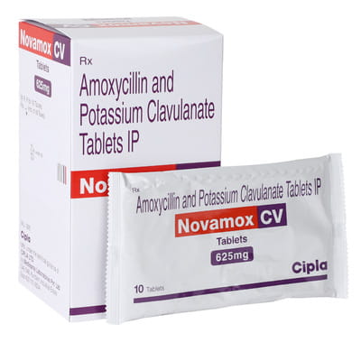 Novamox Cv 625mg Strip Of 10 Tablets