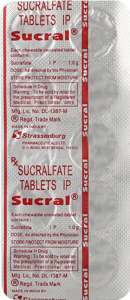 Sucral 1gm Strip Of 10 Tablets