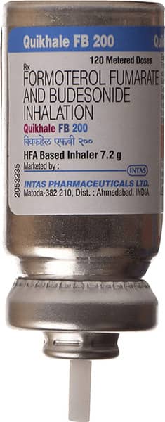 Quikhale Fb 200mcg Hfa 120md Box Of 7.2gm Meter Dose Inhaler