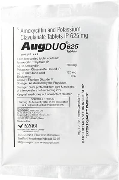 Aug Duo 625mg Tablets