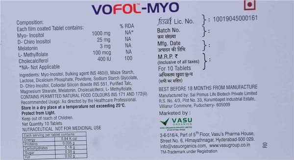 Vofol Myo Strip Of 10 Tablets