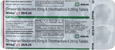Winbp Ct 20/6.25mg Strip Of 10 Tablets