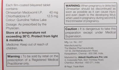 Winbp Ct 40/12.5mg Strip Of 10 Tablets