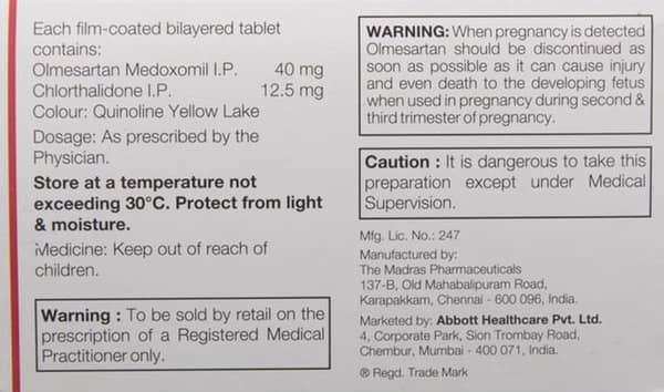 Winbp Ct 40/12.5Mg Strip Of 10 Tablets