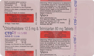 Ctd T 12.5/80mg Strip Of 10 Tablets