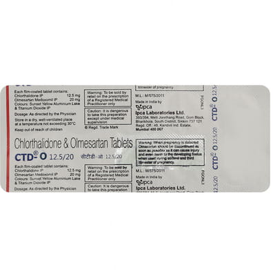Ctd O 12.5/20mg Strip Of 10 Tablets
