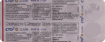 Ctd O 12.5/40mg Strip Of 10 Tablets