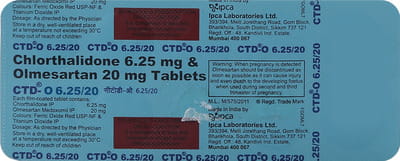 Ctd O 6.25/20mg Strip Of 10 Tablets