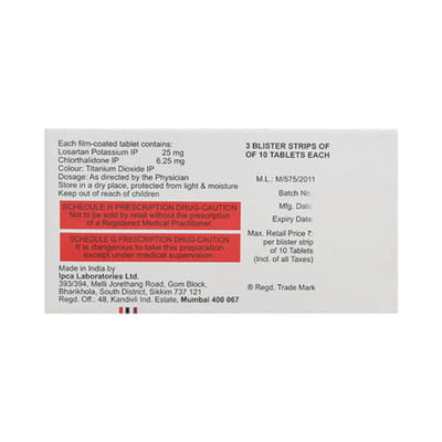 Losanorm Ch 25/6.25mg Strip Of 10 Tablets