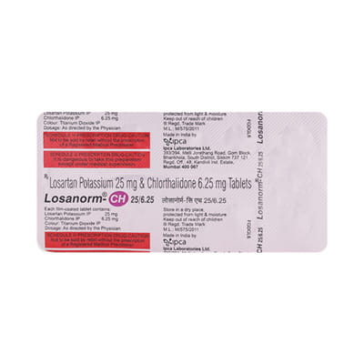 Losanorm Ch 25/6.25mg Strip Of 10 Tablets