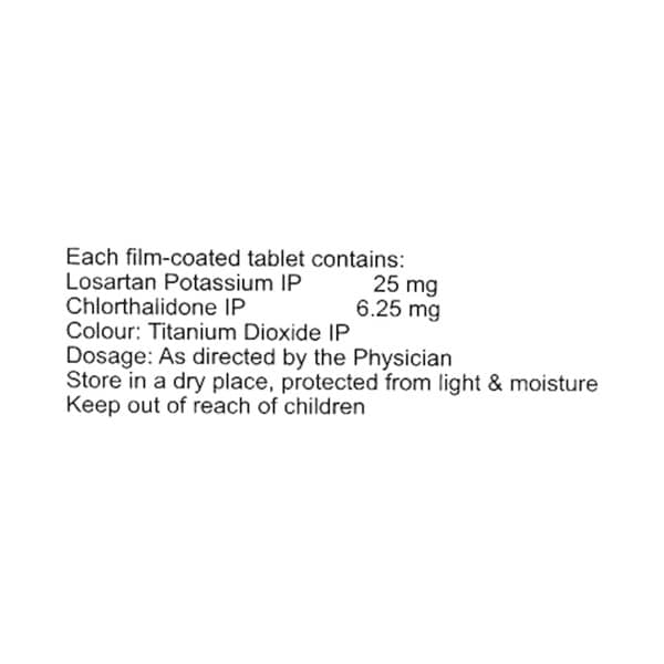 Losanorm Ch 25/6.25Mg Strip Of 10 Tablets