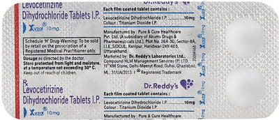 Xyzal 10mg Strip Of 10 Tablets
