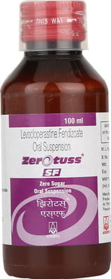 Zerotuss Sf Bottle Of 100ml Suspension
