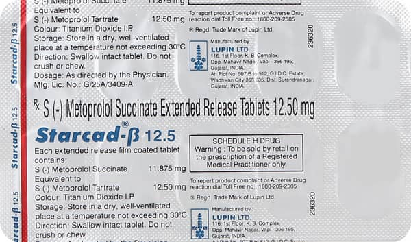 Starcad Beta 12.5mg Strip Of 10 Tablets