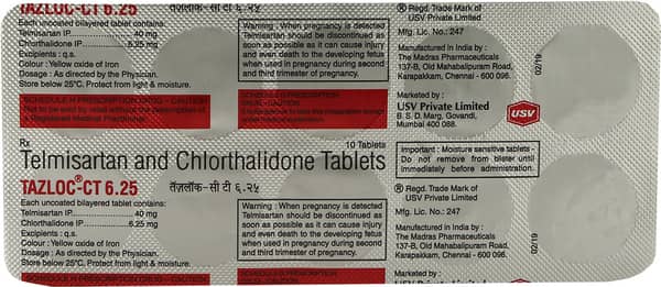 Tazloc-CT 6.25 Tablet