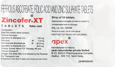 Zincofer Xt Strip Of 10 Tablets