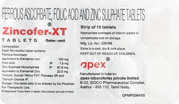 Zincofer Xt Strip Of 10 Tablets