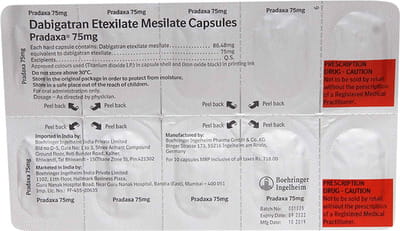 Pradaxa 75mg Strip Of 10 Capsules