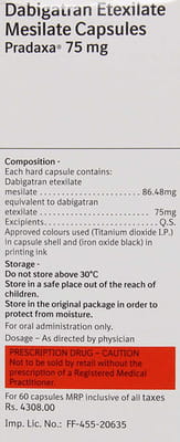 Pradaxa 75mg Strip Of 10 Capsules