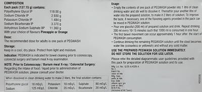 Pegwash Sachet Of 137.15gm Granules