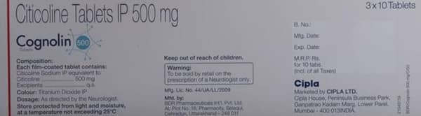 Cognolin 500mg Strip Of 10 Tablets